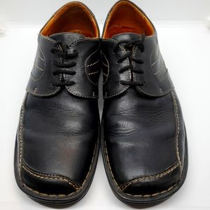 Josef Seibel Womens European Shoes Lace Up Loafer Oxford Leather Black 38 US 7.